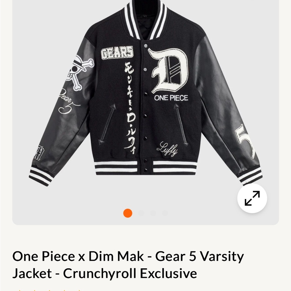 SOLD*** One Piece x Dim Mak Varsity Jacket NWOTs